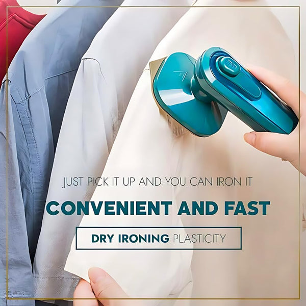 Mini Portable Steam Iron | Dual Function Dry & Wet Ironing, Travel-Friendly Garment Steamer for Clothes